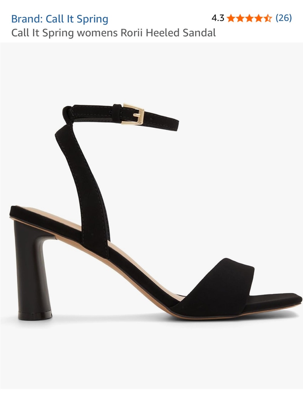 Call It Spring Black Suede Heel